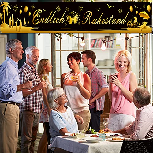 Bannière De Pension En Allemand ALLES GUTE ZUM RUHESTAND Guirlandes Décorations Feston Drapeaux Pour Fête à La Retraite Coloré