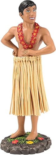 BCSmyer Hawaii Hula Boy - Cabezales para tablero de instrumentos de conductor, tamaño mediano, 6.3 pulgadas de alto, Hula Boy
