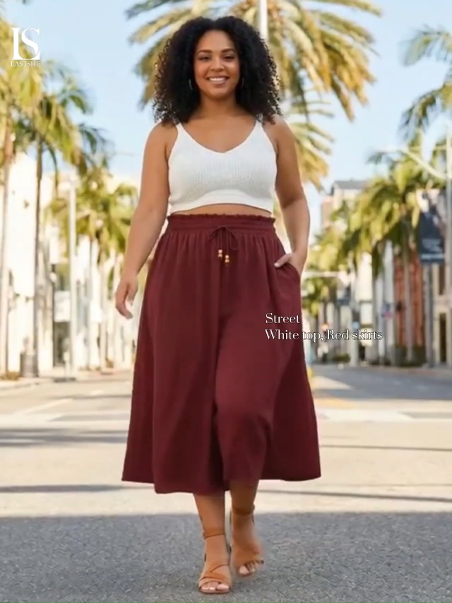 Amazon.com: Lastshe Plus Size Maxi Skirts for Women Summer Classic