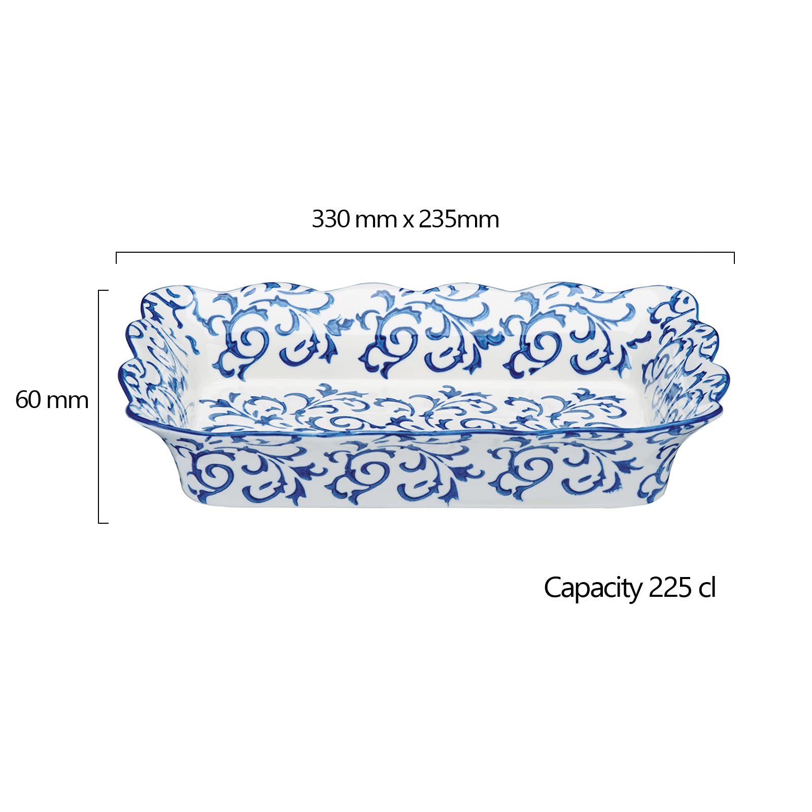 Heritage Fuente para Horno Rectangular, Azul