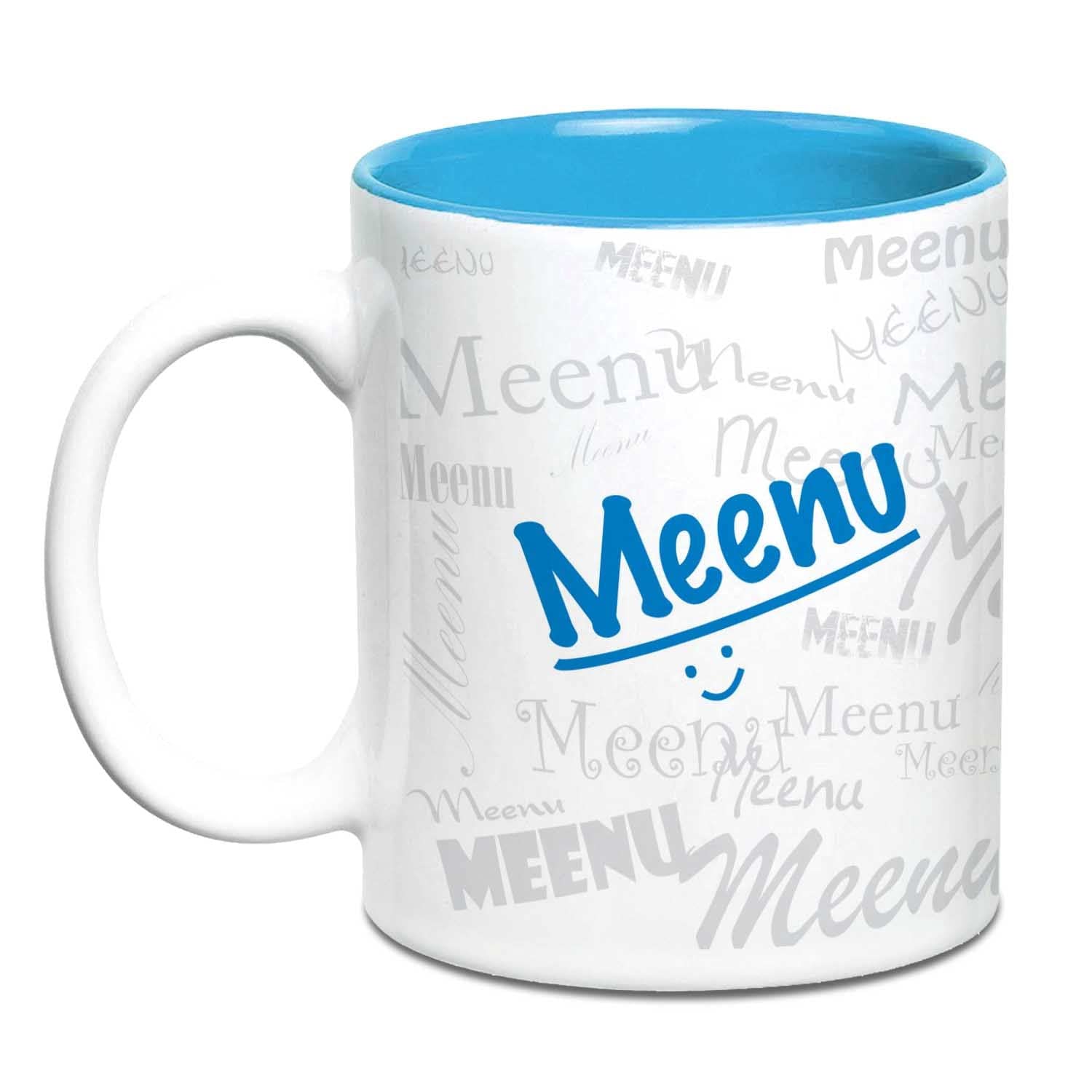 Hot MuggsMe Graffiti Mug - Meenu Personalised Name Ceramic, 315ml, 1 Unit