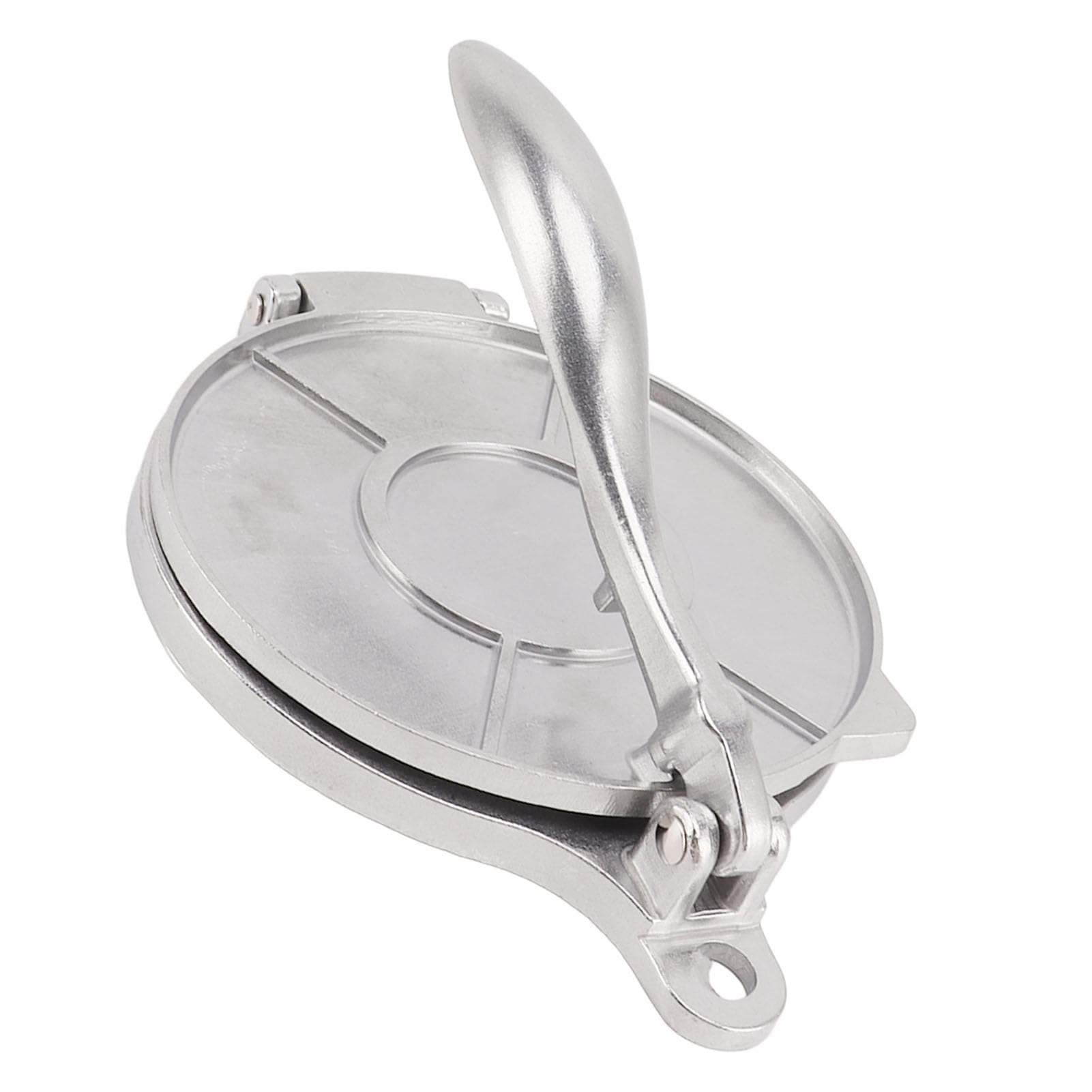 Tortilla Press, Quesadilla Maker Aluminum Alloy Manual Tortilla Maker Pataconera Maker Rotis Press Quesadilla Press for Pizza Pie Patty Making (16cm Silver)