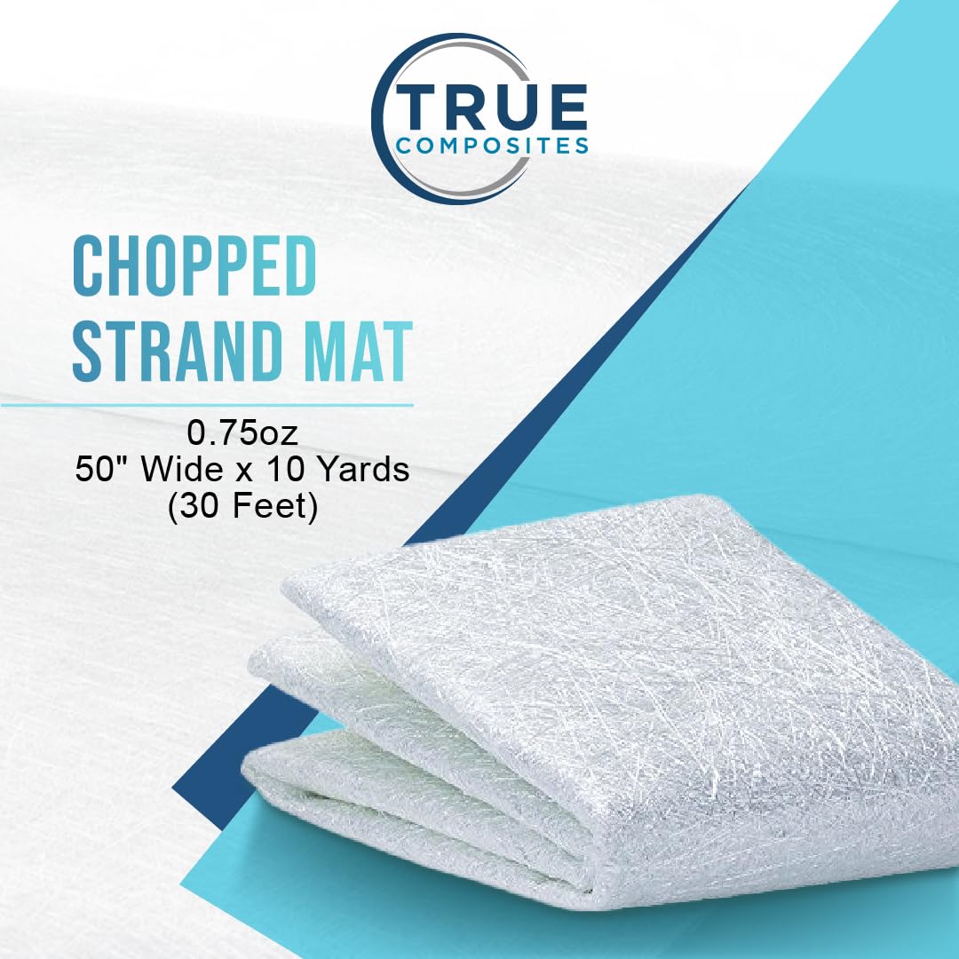 Fiberglass Chopped Strand Mat, 0.75 oz 50" x 10 Yards