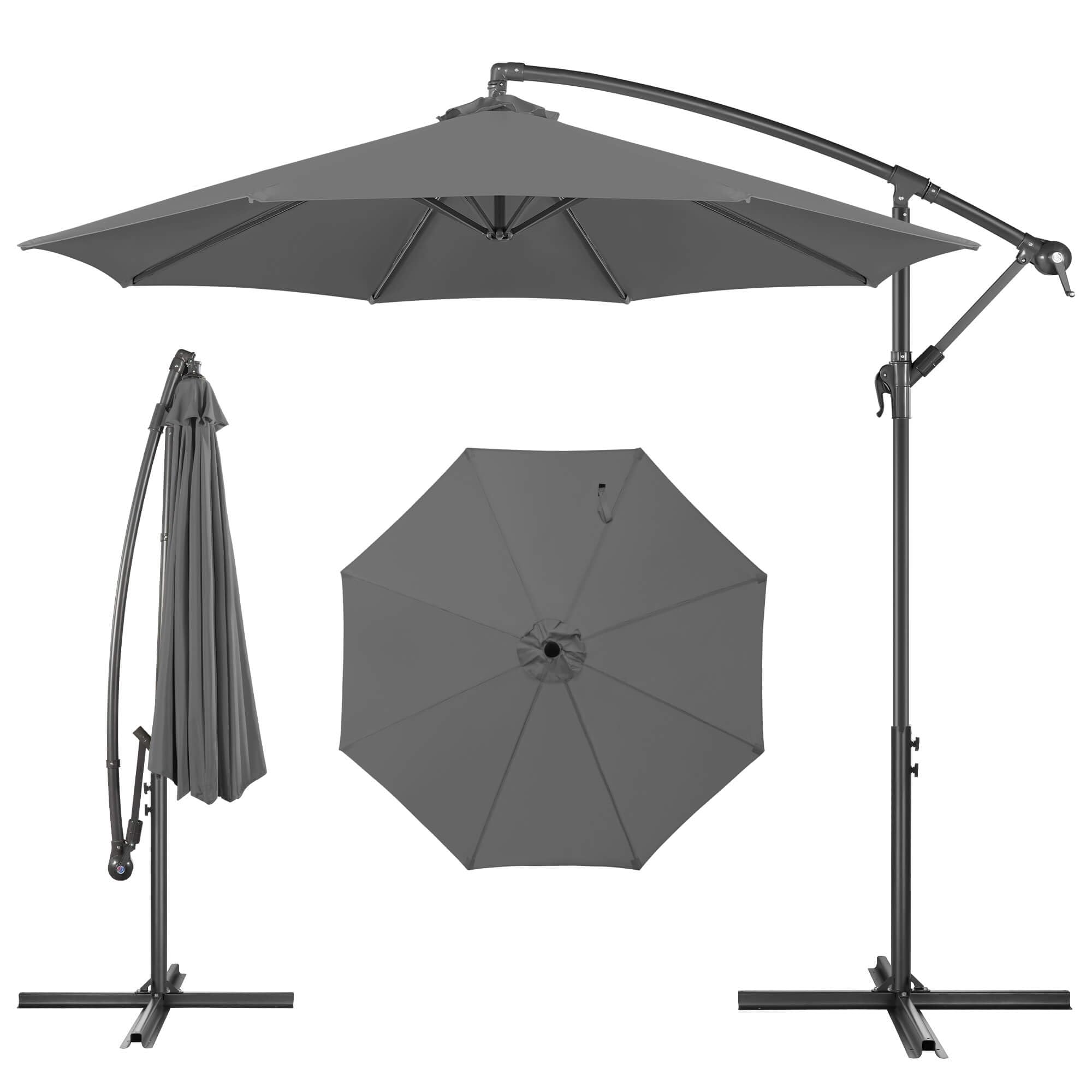 FLAME&SHADE 10ft Cantilever Patio Umbrella