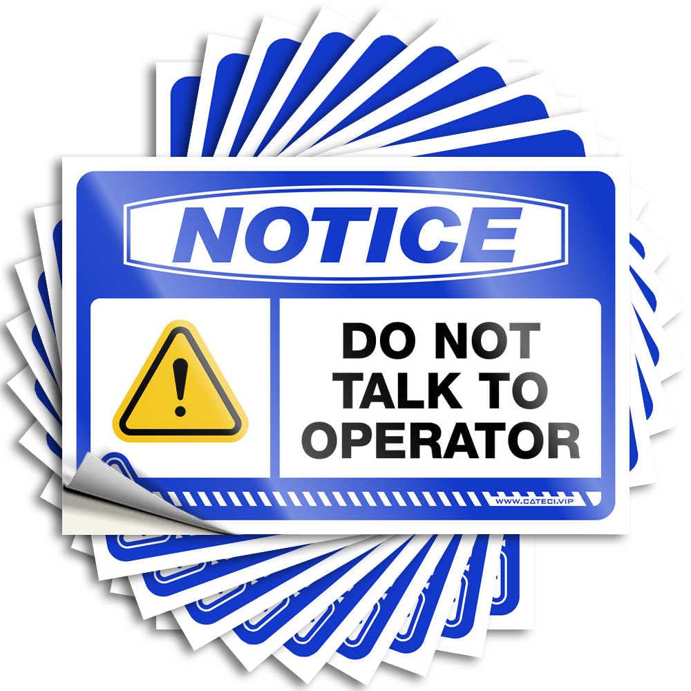 Sticker Smiley Face, Motorcross Cover Notice Do Not Talk to Operator | Camper Decor(6X9CM)
