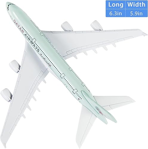 Miniatura 5 de Busyflies Modelo Avión 1:400 Diecast Airplane Modelo Aviones Modelo Avión Metal Qatar 380 Modelo de aleación de avión para regalo de cumpleaños