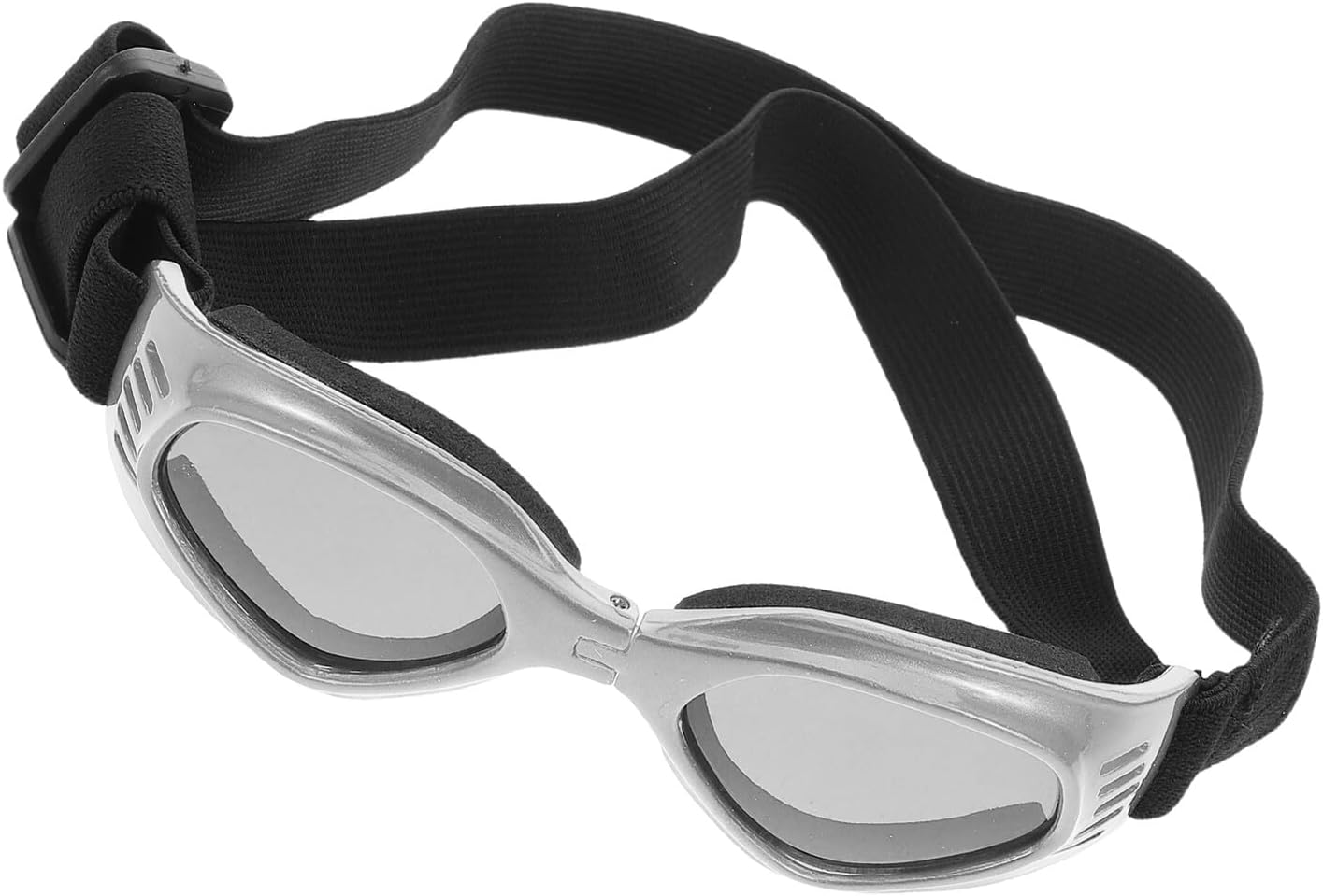 Pet Dog Goggles UV Protection Windproof Sunglasses for Small and Medium Dogs and Cats Silver Triangular Eyewear Party Photo Prop