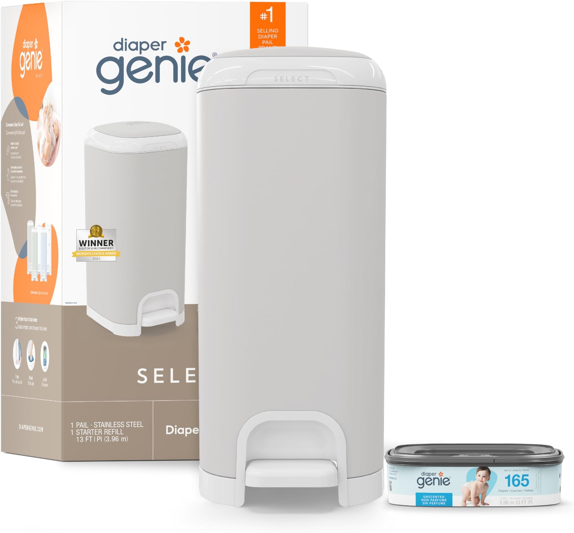 Diaper Genie Select Pail (Grey)