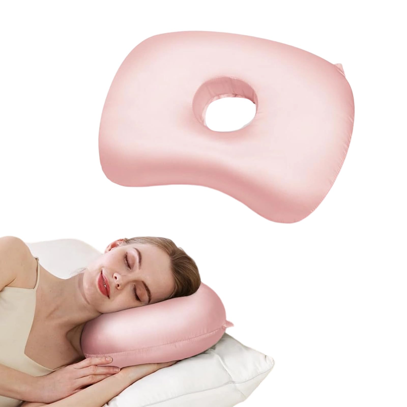 – Ear Piercing Pillow with an Ear Hole for Ear Pain and Side Sleepers, Larger Ear Hole Design for Comfortable Sleep, Earring Guard Inflammation Pressure Sores Pain Relief Sleeping Pillows