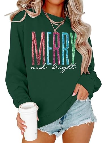 Sequin Merry and Bright Sweatshirts