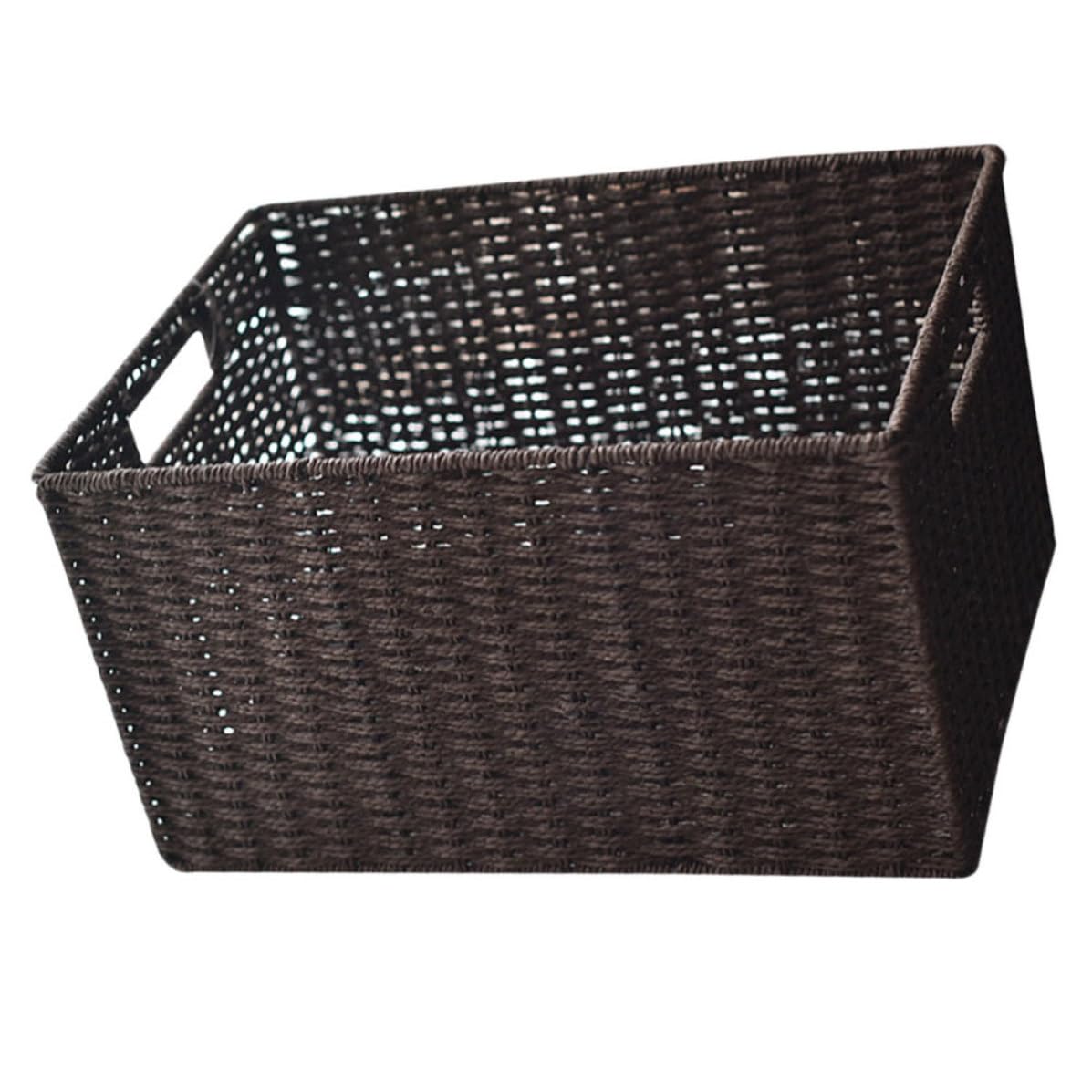 Panier de rangement en plastique tressé pour éliminer le désordre des jouets et des serviettes