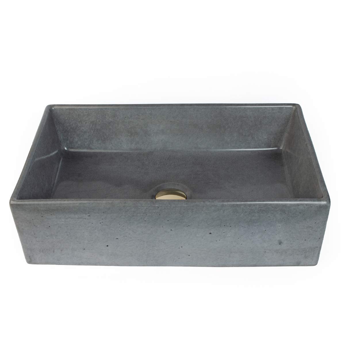 Concretti Designs Concrete Vessel Sink, Handmade, Rectangle Design, Vegas 60
