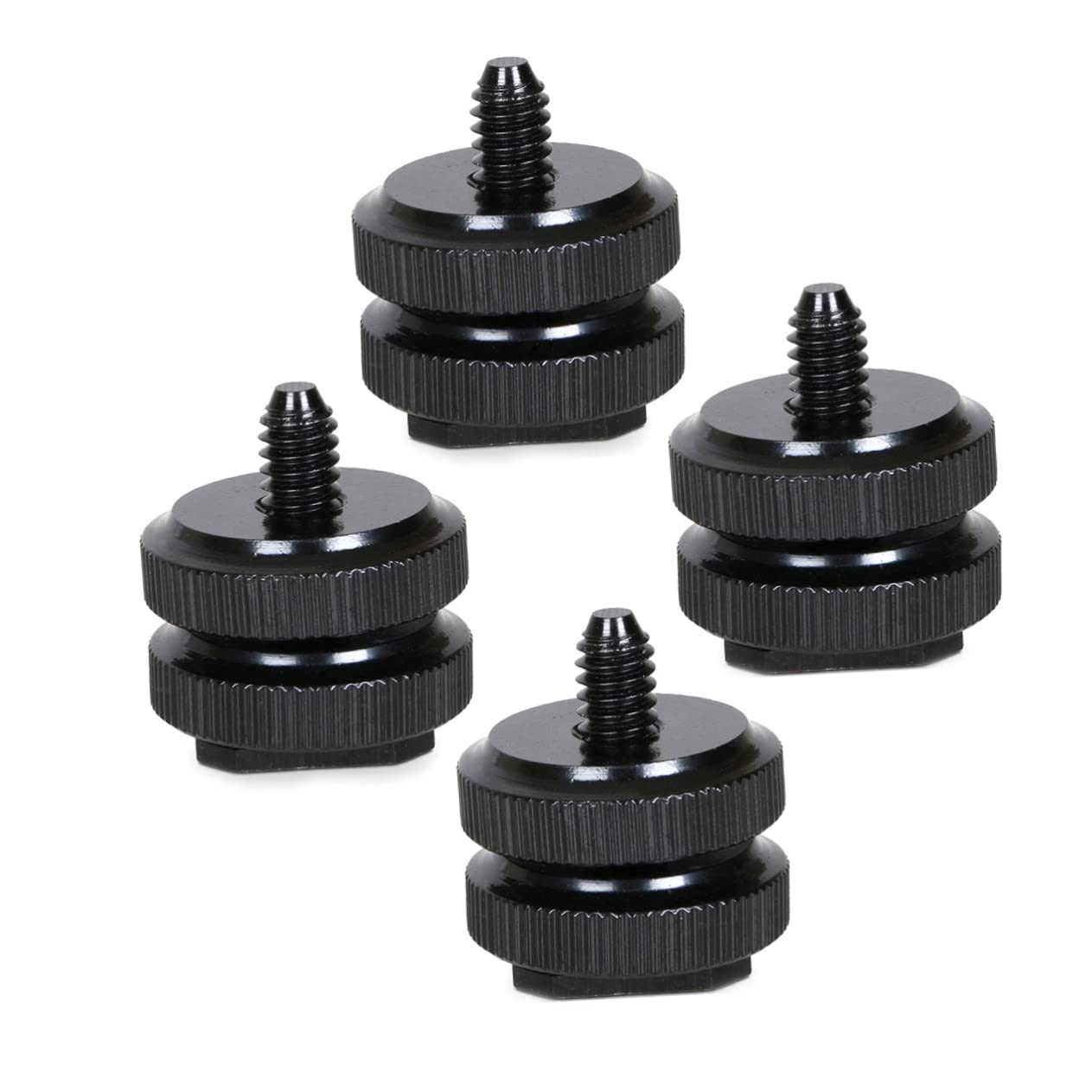 Veemoon 4pcs Hot Shoe Mount Camera Tripod Camera Ball Mount Hot Shoe Adapter Hot Shoe to 1/ 4 Cold Shoe Adapter Camera Cage Adapter Flash Holder Bracket Camera Hot Shoe Single Layer Screw