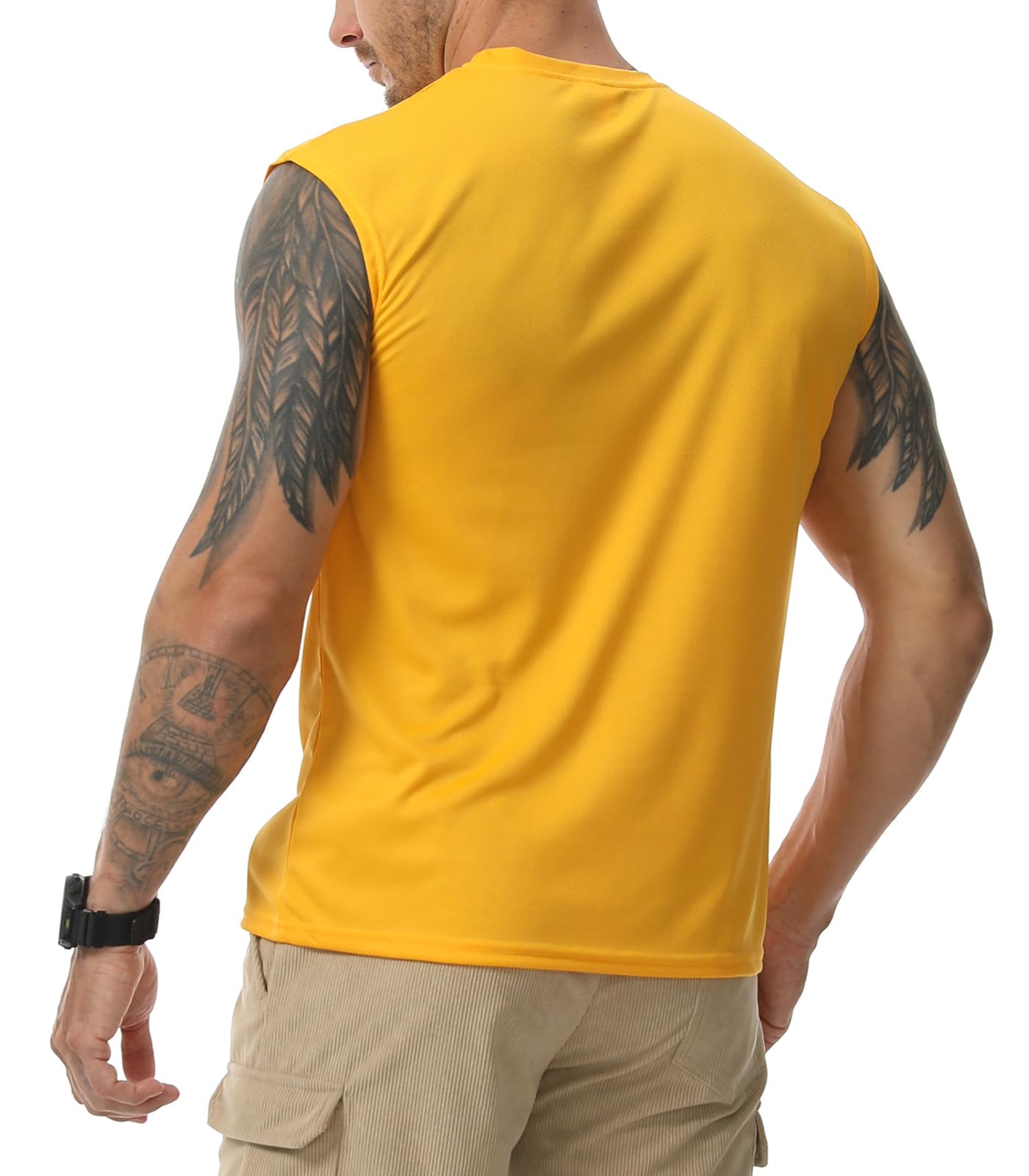 Suwangi Camiseta sin mangas para hombre, 3 unidades, para gimnasio, atletismo, secado rápido, culturismo, entrenamiento, fitness, correr
