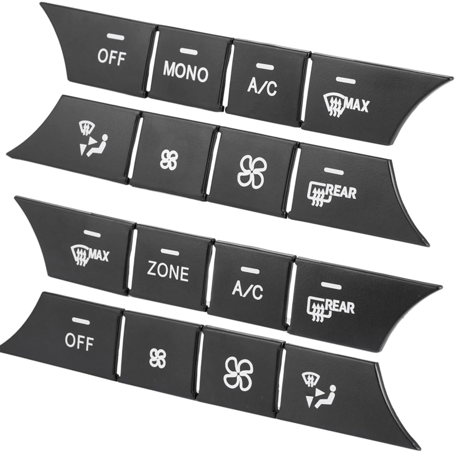 Car Trim Interior for Benz C E CLS GLK Class W204 W212 ABS Car Console AC Media Volume AUTO Buttons Sequins Cover Stickers Trim(Zone Black)
