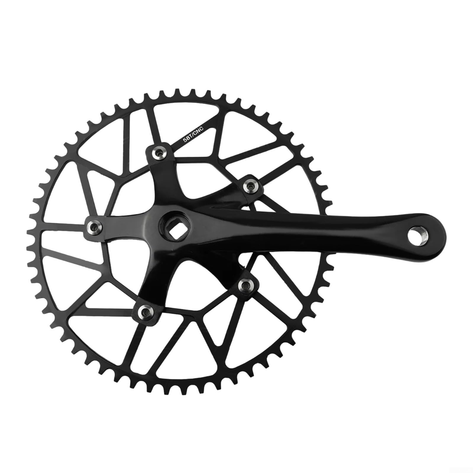 Guarnitura ad Alte Prestazioni con Corona per Bici Pieghevoli 130BCD, Lunghezza Braccio 170 mm, Adatta a 9/10/11 velocità (56T)