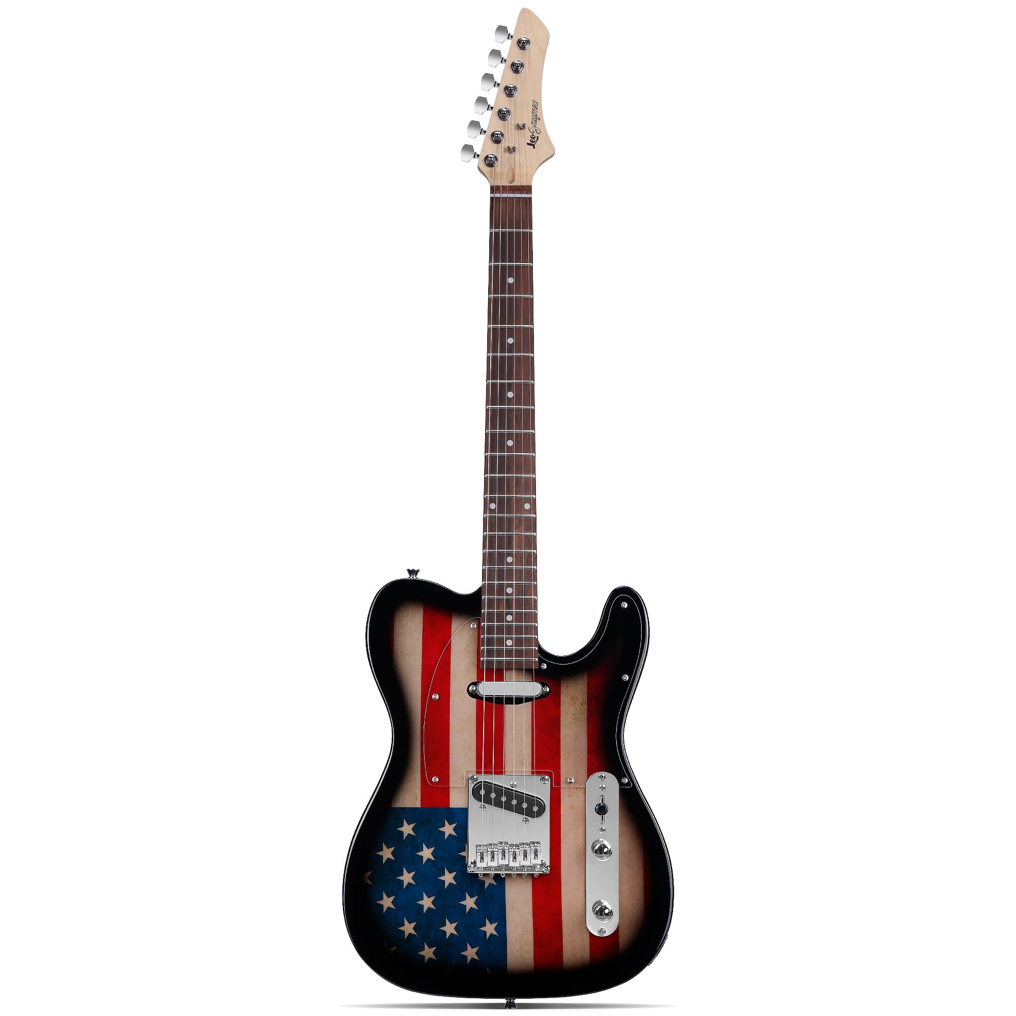 Amazon.com: Leo Jaymz TL Style Electric Guitar with US Flag Design