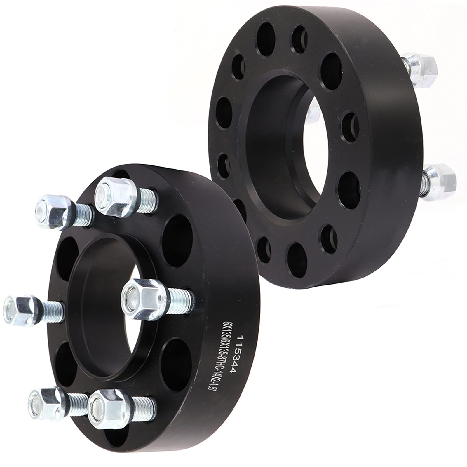 SCITOO 2Pcs 6x135 Wheel Spacers 1.5 inch for Ford Black Wheel Adapters