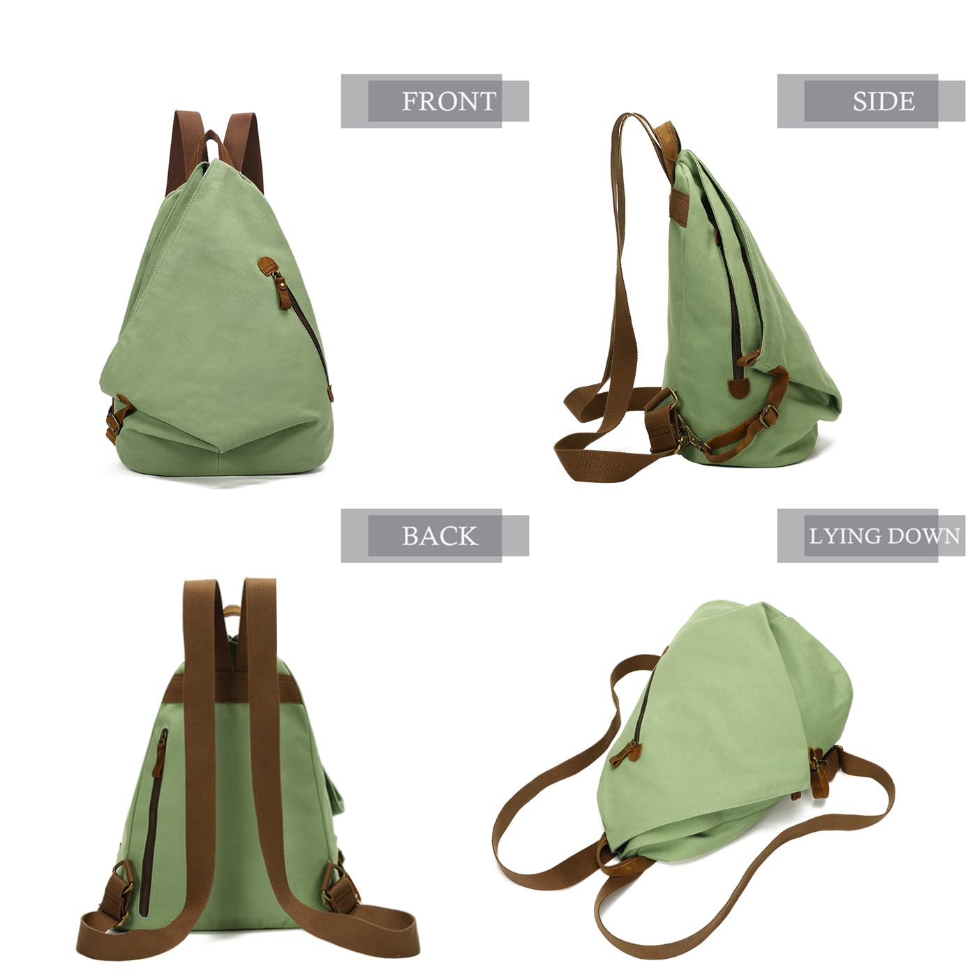 Zaino vintage in tela - Zaino da viaggio grande casual Zaino da viaggio all'aperto Zaini da trekking Borsa a tracolla per uomo Donna