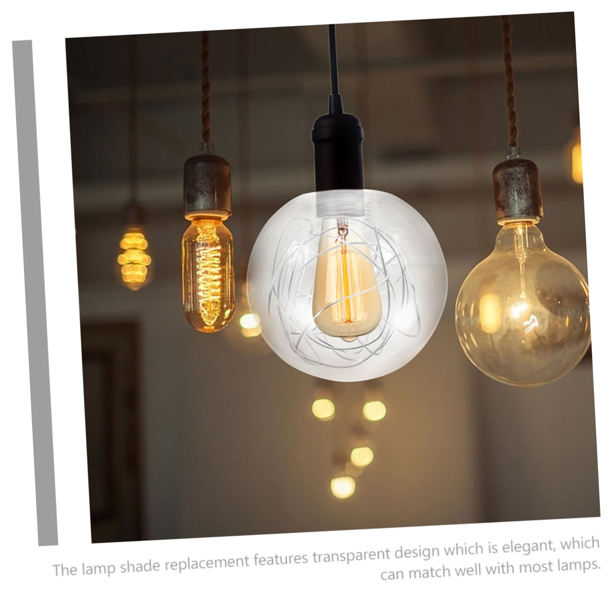 HOMSFOU Abat-jour de rechange élégant pour lampe murale en verre