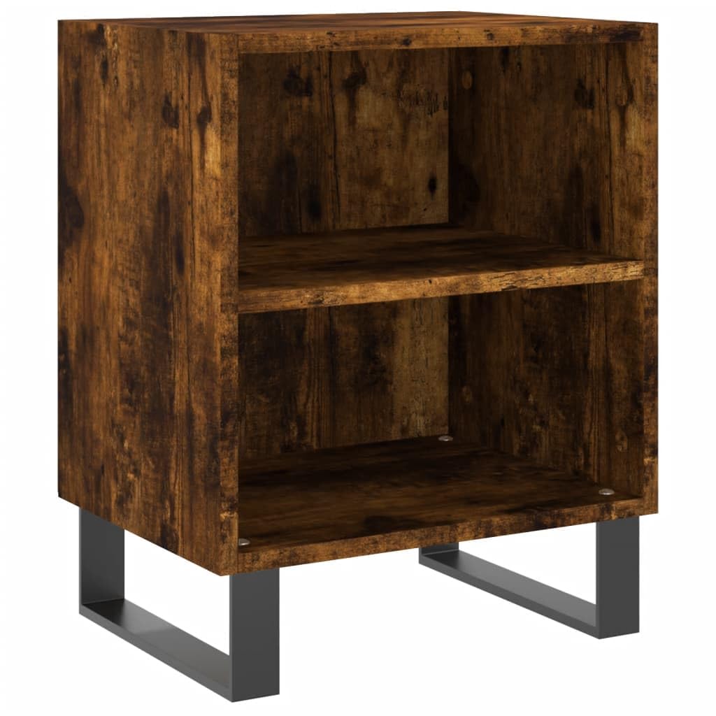 Table de Nuit en Bois et Fer pour un Salon ou une Chambre Cosy