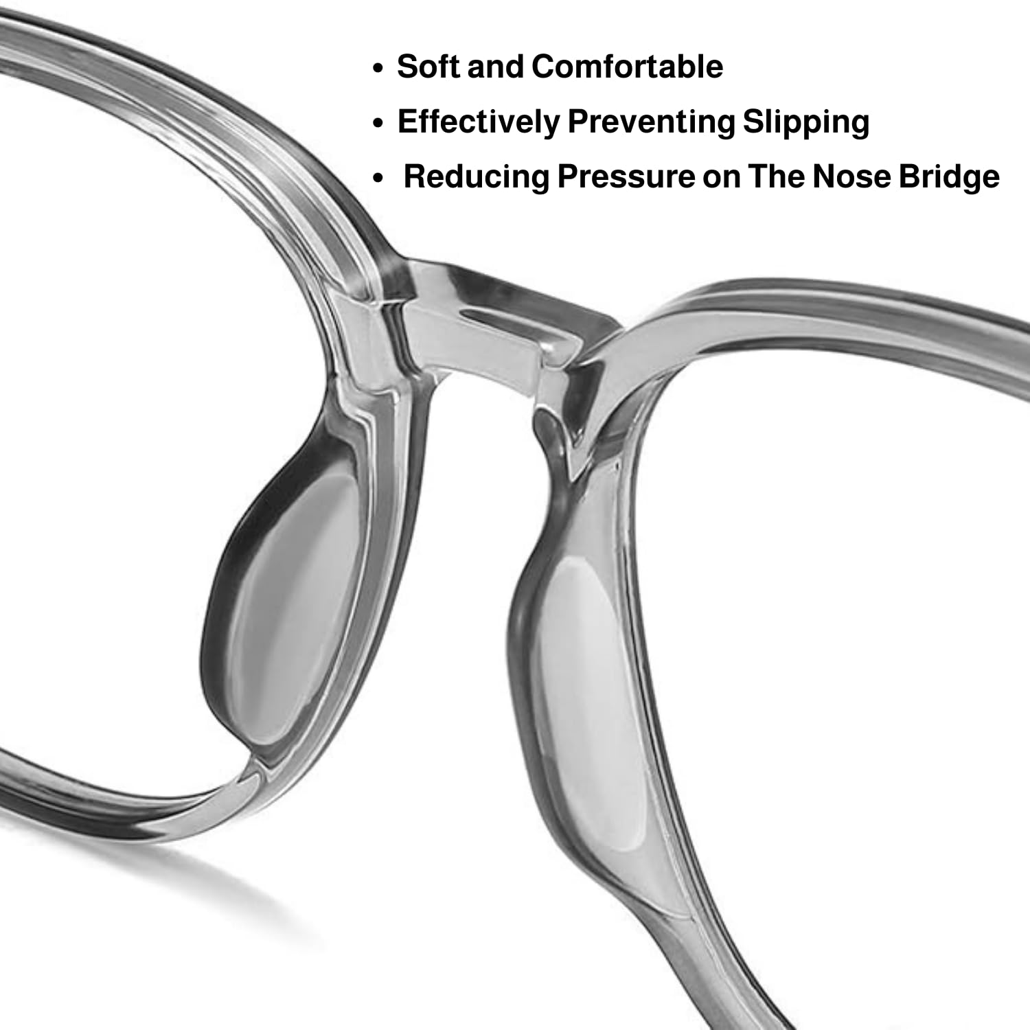 Lot De 20 Plaquettes Nasales En Silicone Pour Lunettes - Transparentes - Neuf