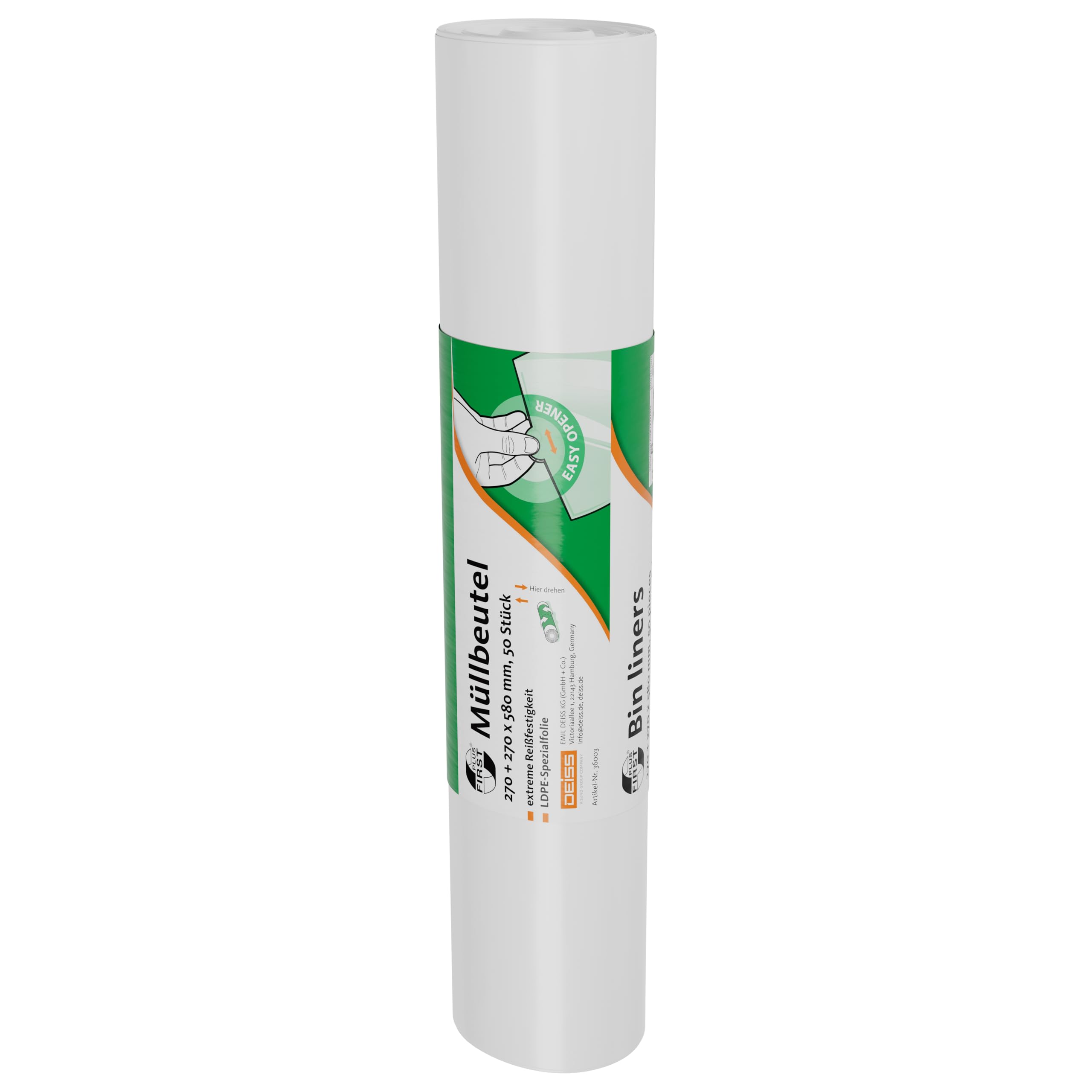 LDPE Bin Liners 1A 33L White 50 Pcs/Roll, 1 count (Pack of 50) - Image 2