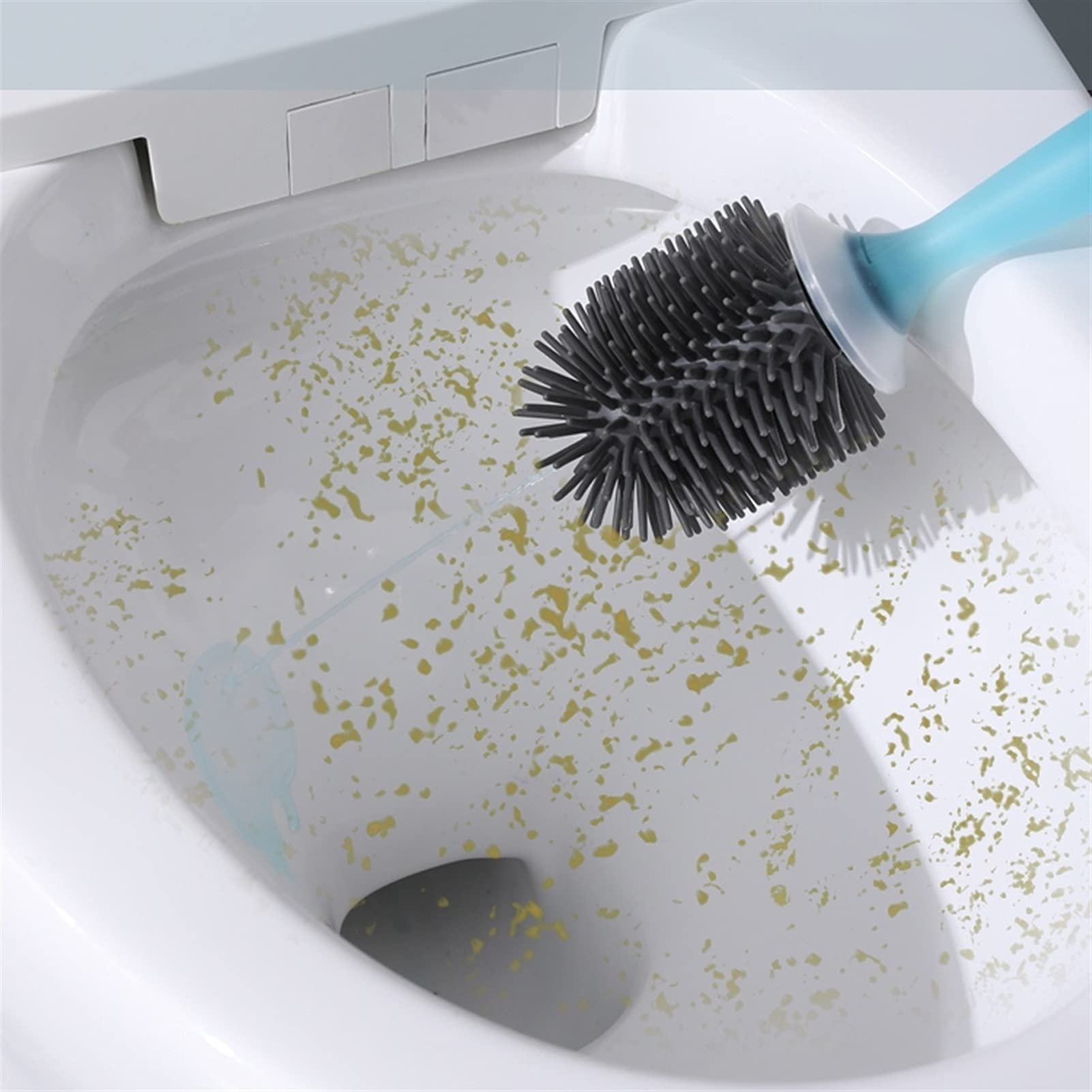 Design Classico Portabiancheria per la spazzola per uso domestico WC per la pulizia della casa Pennelli per la pulizia del bagno Pennelli da bagno Manico lungo Setole morbide Pennello per la pulizia 3