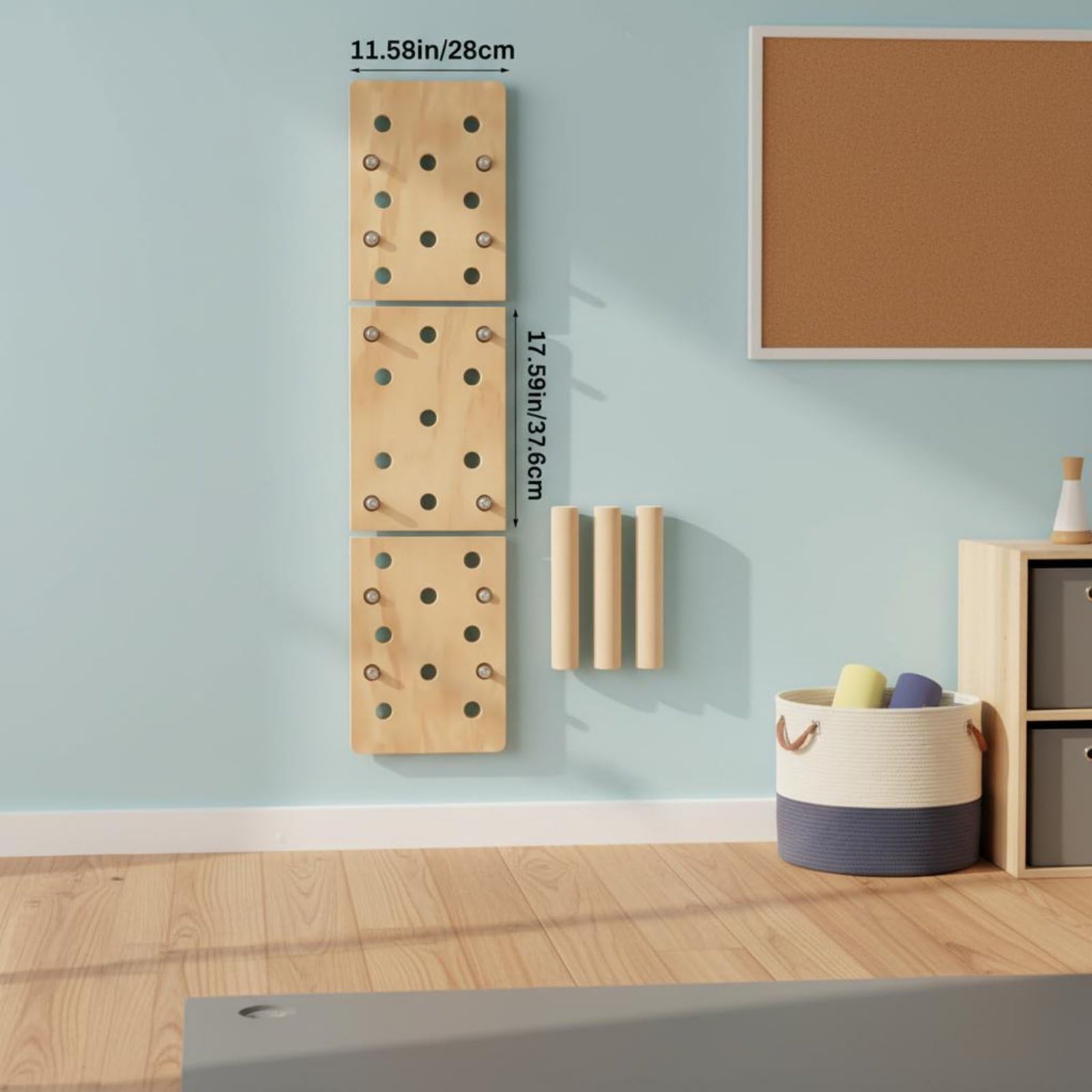 Climbing Board Tavola da Allenamento Arrampicata in Legno Multistrato Maniglie Compatta Parete Resistente Adatta a Giovani Appassionati di Fitness Spazi Ristretti Palestra Privata