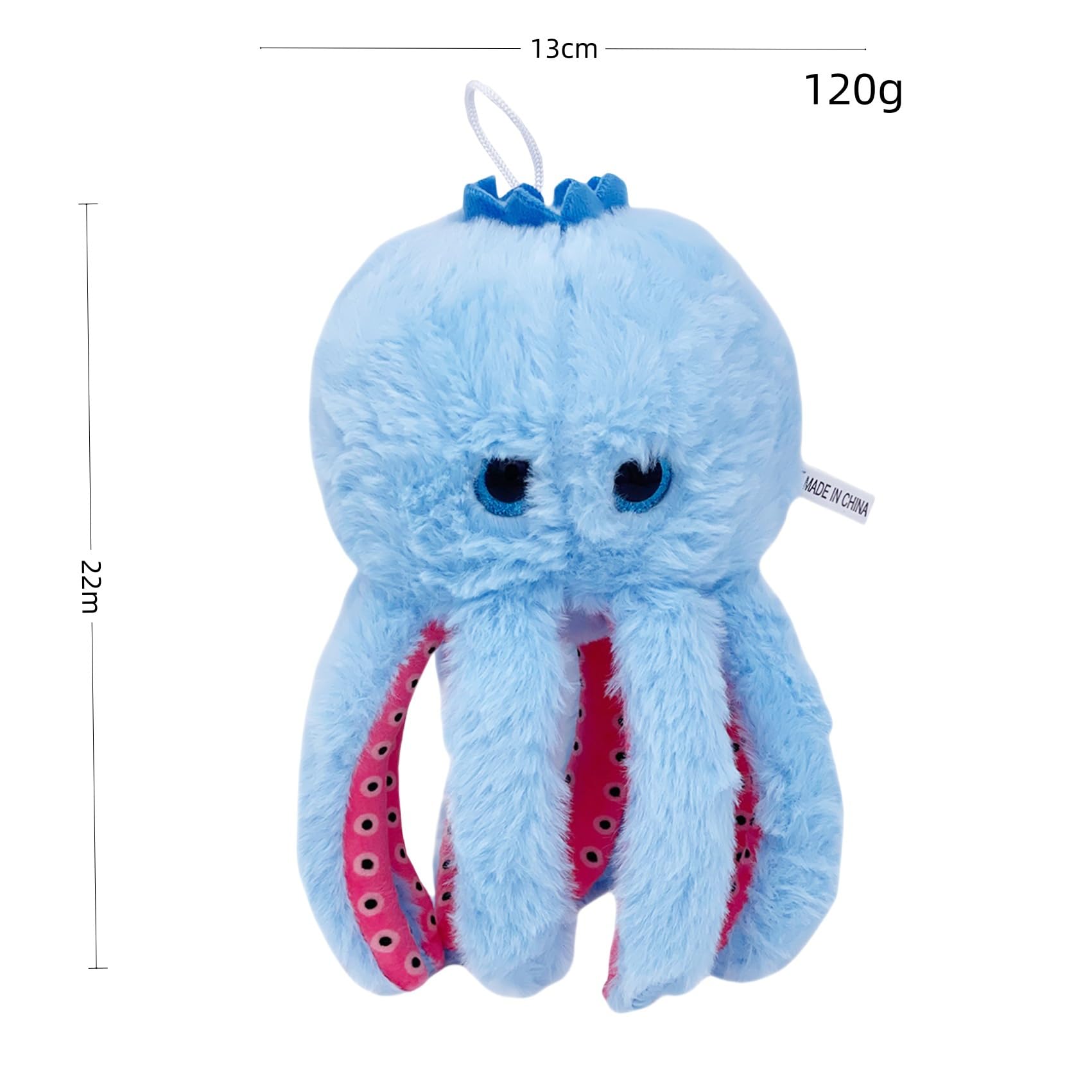 LIAOLI Italian Brainrot Plush Toys,Tralalero Tralala Toy Plushies Gift,Cute Stuffed Animal Figure Doll for Fans Kids Adults (Blueberryoctopus) - Image 4