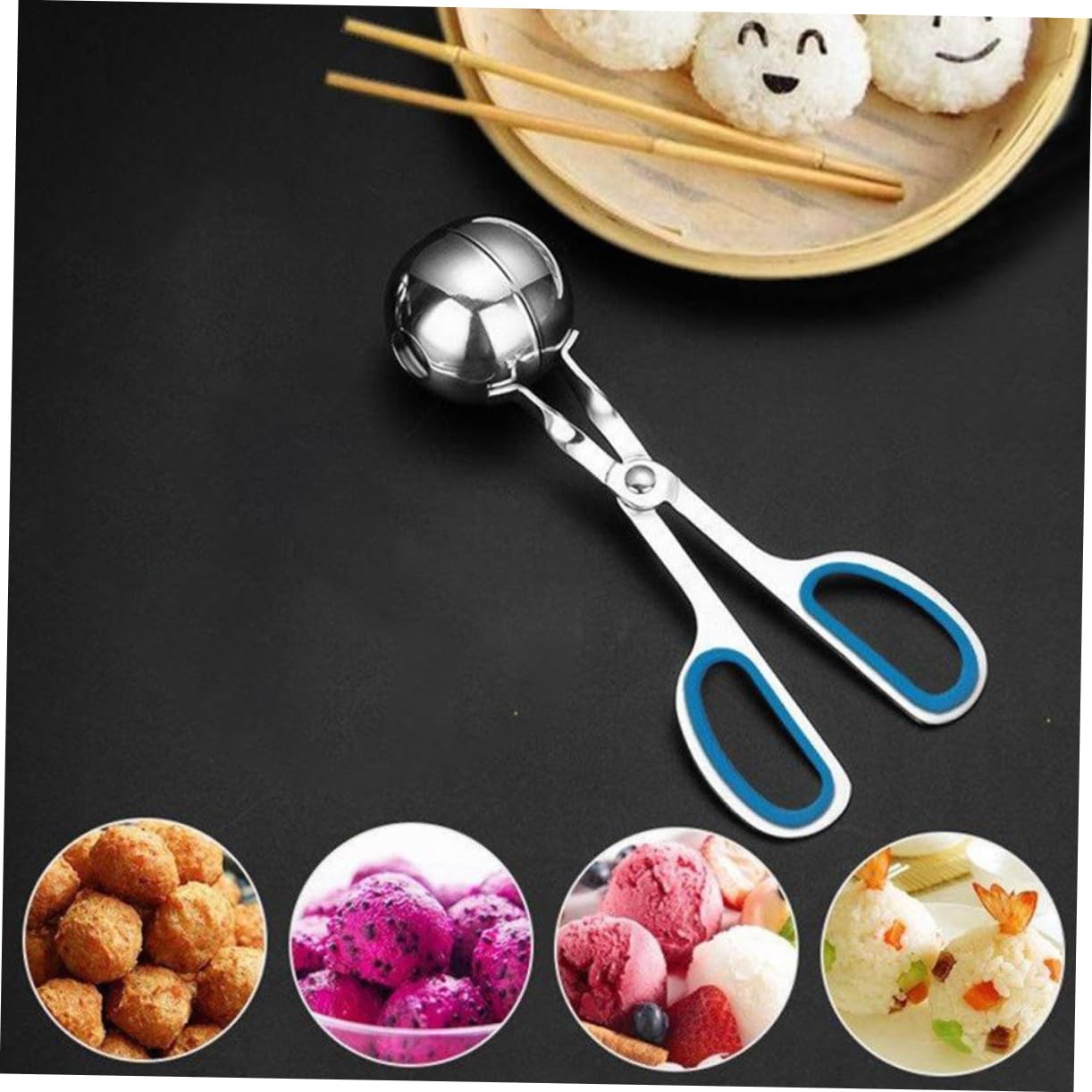 OFFSCH 3pcs Stainless Steel Meatball Maker Tool Convenient Meatball Mold with Handle s Rice and More Your Kitchen