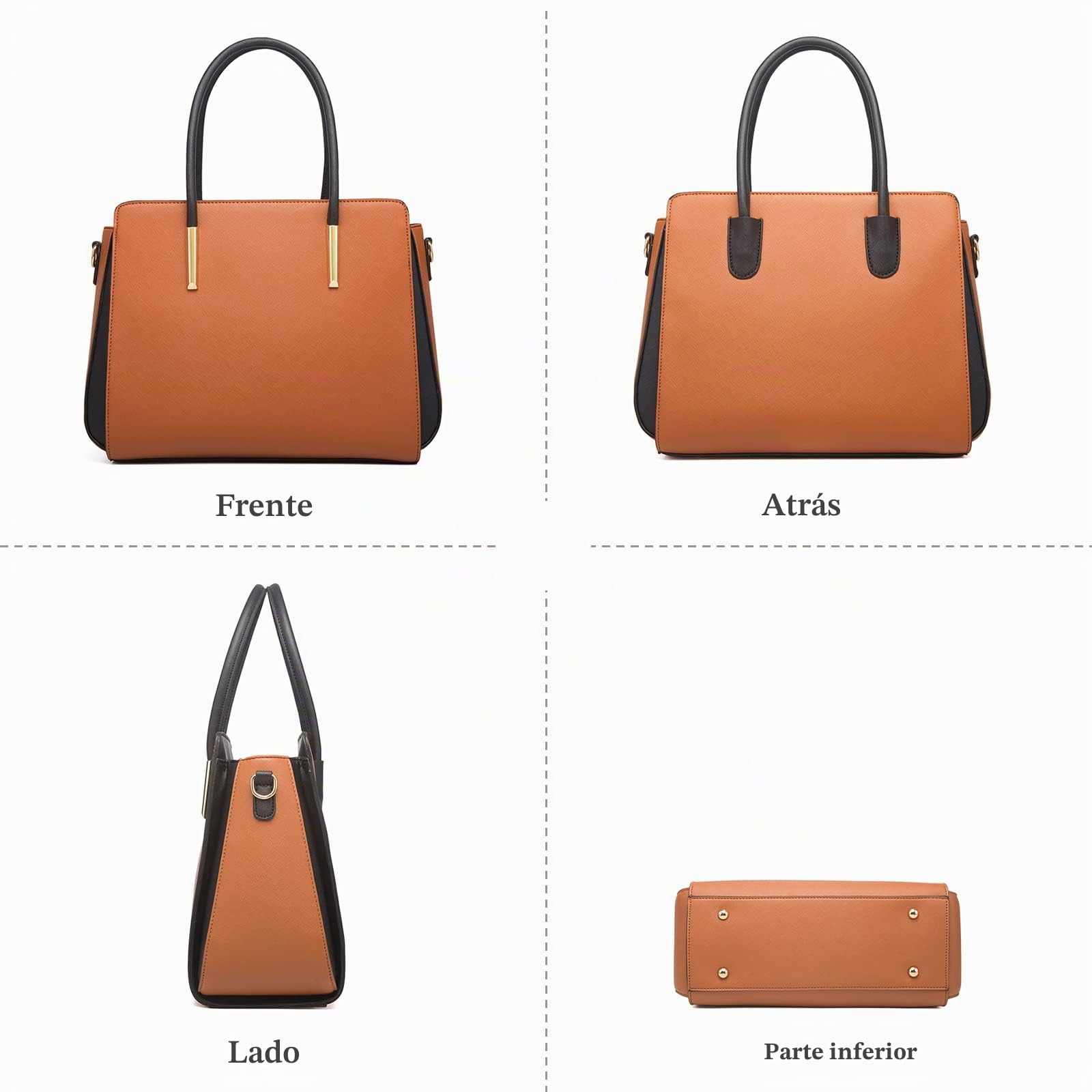 FANDARE Elégant Sac À Main Femme Sac À Épaule Sac À Bandoulière Ensemble 4 Pièces Bolso elegante Mujer (Pack de 4)