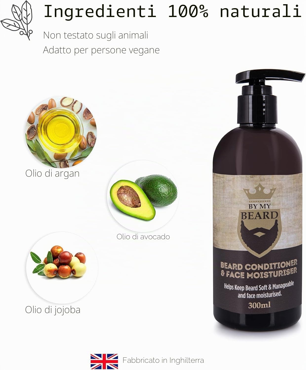 Kit Barba Uomo-Prodotti Barba Uomo Olio Balsamo 300ml Shampoo 300ml -Spazzola e Pettine - Forbici, Sacca Viaggio -Ottima Idea Regalo
