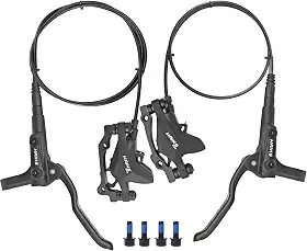 Conjunto de freio a disco hidráulico MT200, 2 pistões dianteiros esquerdos 850 mm e traseiro direito 1450 mm, freios hidráulicos de liga de alumínio, freio hidráulico para mountain bike, encaixe