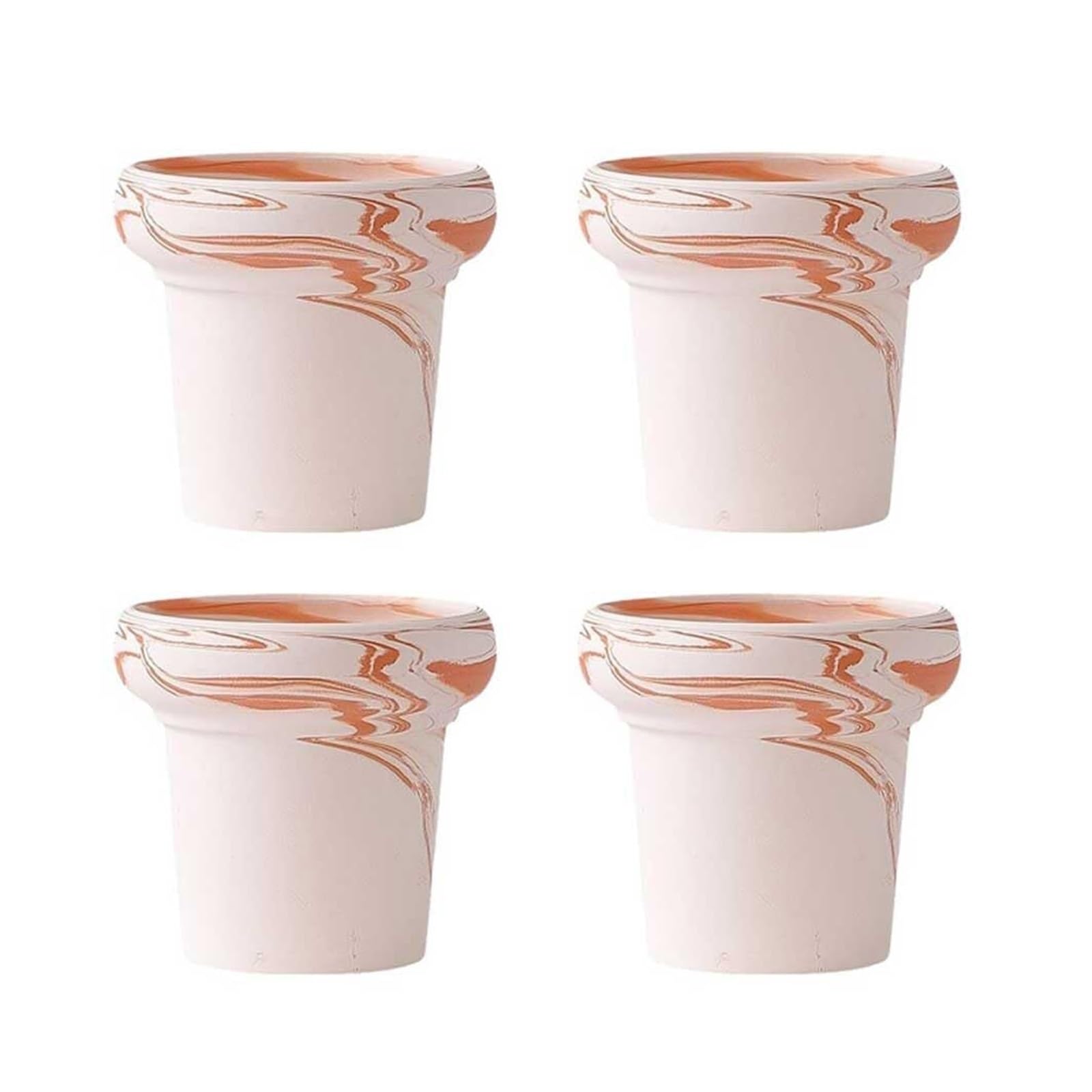 Doniczka Vintage Naturalna Terakota Oddychające Doniczki Na Kwiaty Doniczki 4 Pack Doniczka Dekoracja Ogrodowa (C)