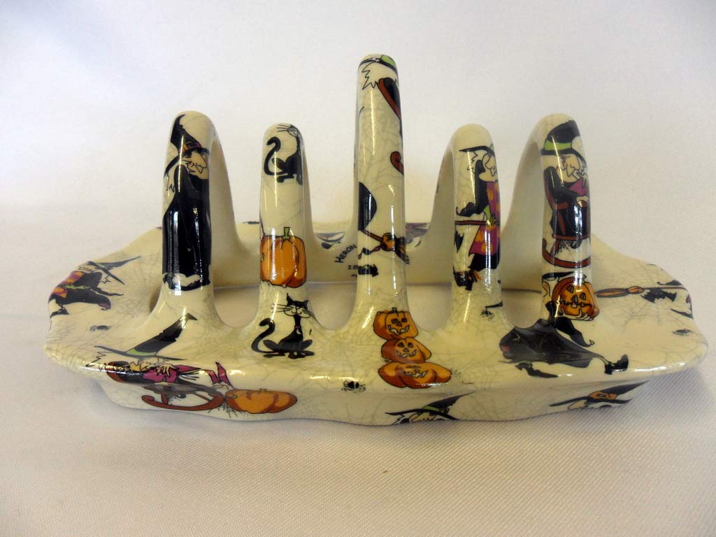 Heron Cross Pottery Ass Hubble Bubble Witches Toast Rack