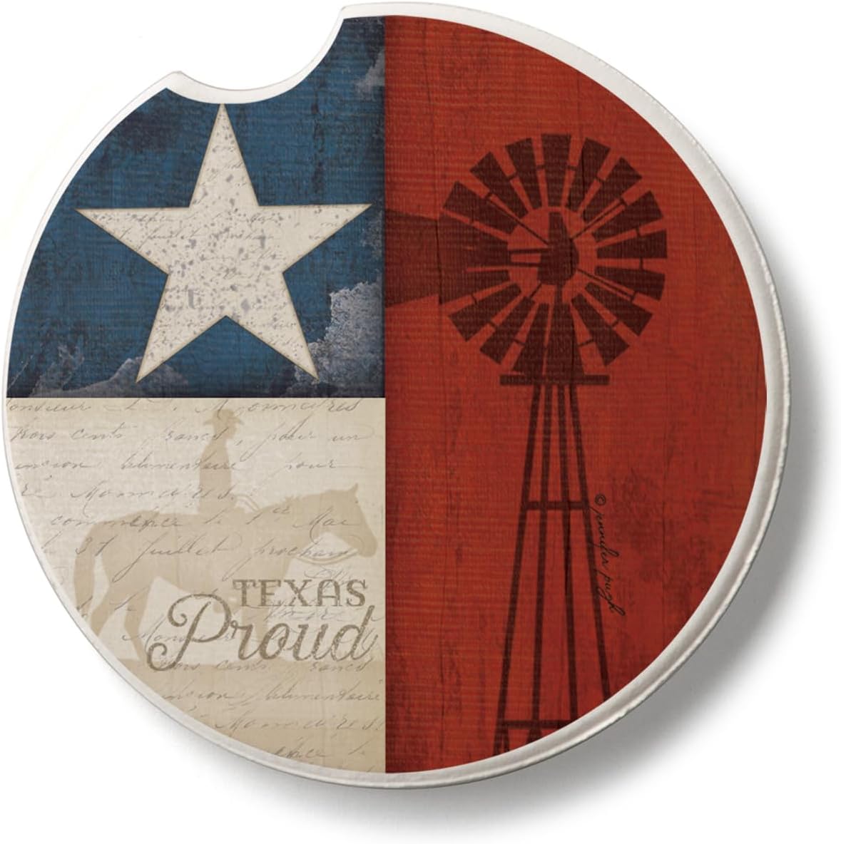 Thirstystone Texas Proud Single Stone Car Coaster