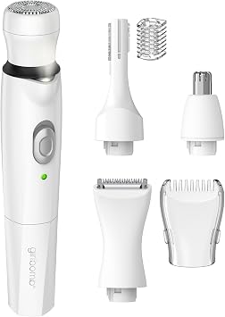 Conair Girlbomb All-in-One Face and Body Trimmer | Rechargeable Wet/Dry Shaver with 4 Attachments for Face, Nose, Brows, and Body, White, GBLT86L
