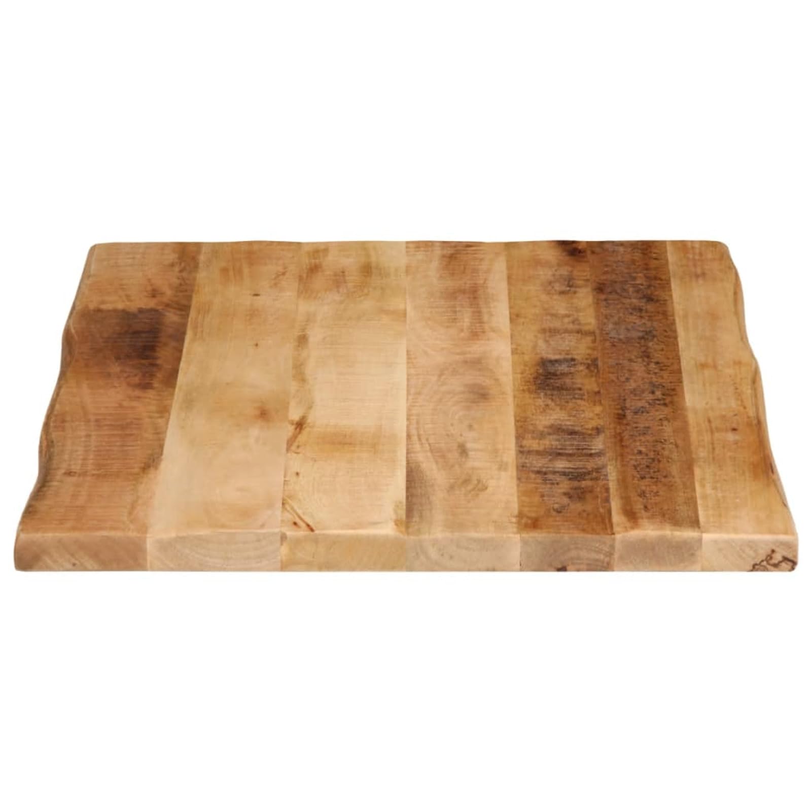 Gecheer Piano Tavolo Bordi Vivi 90x60x3,8cm Legno Massello Mango Grezzo