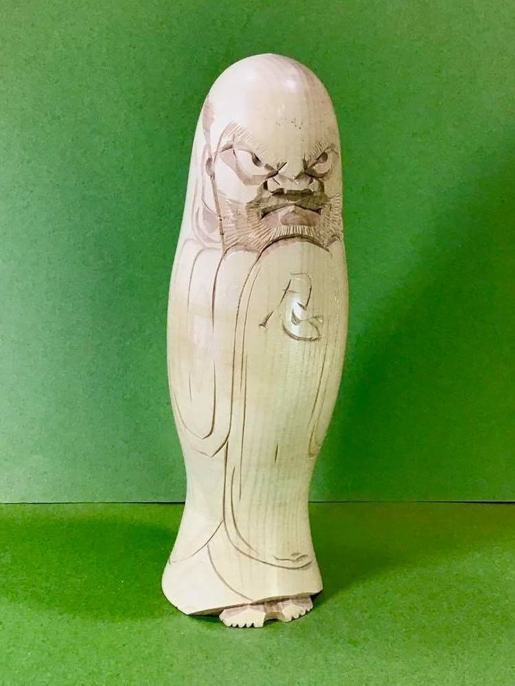 古玩具 善知鳥彫 達磨 だるま 一刀彫 在銘 郷土玩具 農民美術 民芸 こけし 伝統工芸 青森 善知鳥彫 達磨 一刀彫 木彫り 木彫人形 郷土玩具