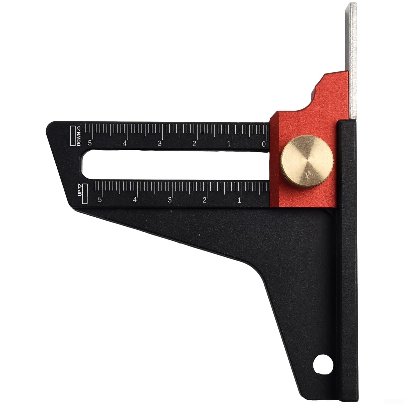 Zilimontt Jauge de hauteur et de profondeur pour table de scie, règle de coupe de machine, jauge de hauteur métrique pour mesure de hauteur/profondeur, plage de mesure 0 à 55 mm