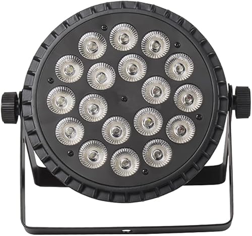Miniatura 2 de Sardoxx Par de escenario plano LED de aleación de aluminio de 18 x 18 W luces de escenario de DJ con control Dmx512 RGBWA UV 6 en 1 buenas para