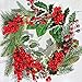 16 Pack Artificial Christmas Picks Assorted Red Berry Picks Stems Faux Pine Picks Spray with Pinecones Apples Holly Leaves for Christmas Floral Arrangement Wreath Winter Holiday Season Décor