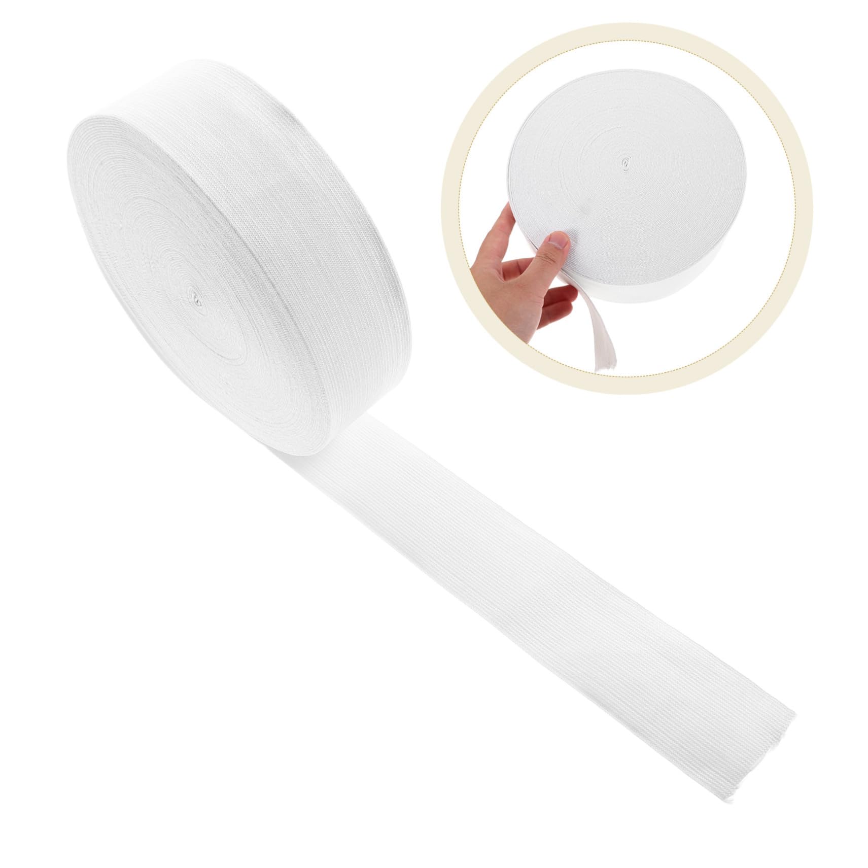 Coser Bandas Elásticas de Punto Banda Elástica de Alta Elasticidad Rollo Grueso de Cinturillas Puños y Ropa de Bricolaje Plana