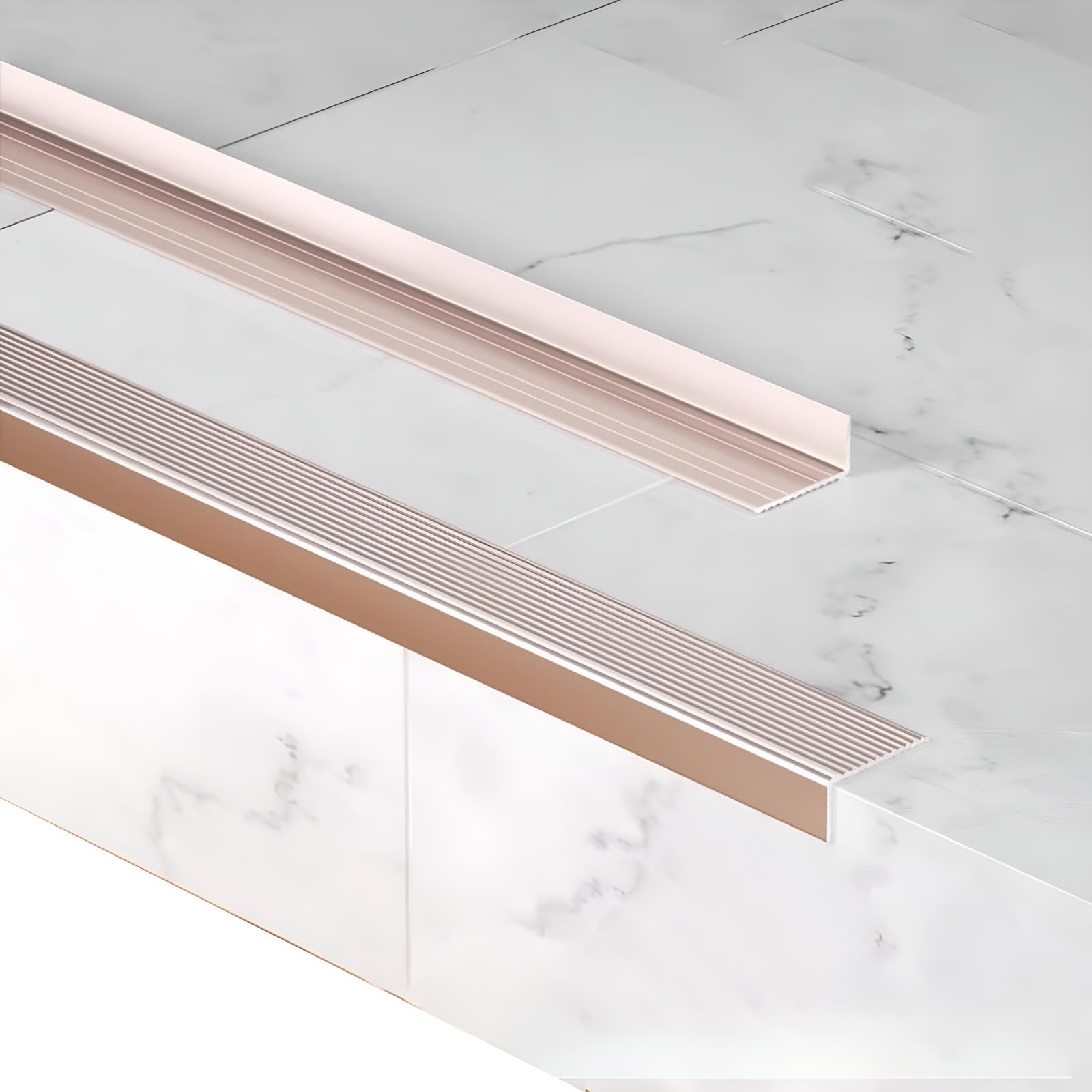 3 protectores de esquina autoadhesivos de aluminio de 90 cm x protectores de bordes fuertes y duraderos, protegen paredes y muebles, ideal para el hogar/oficina (oro lila, 20 x 40 mm)