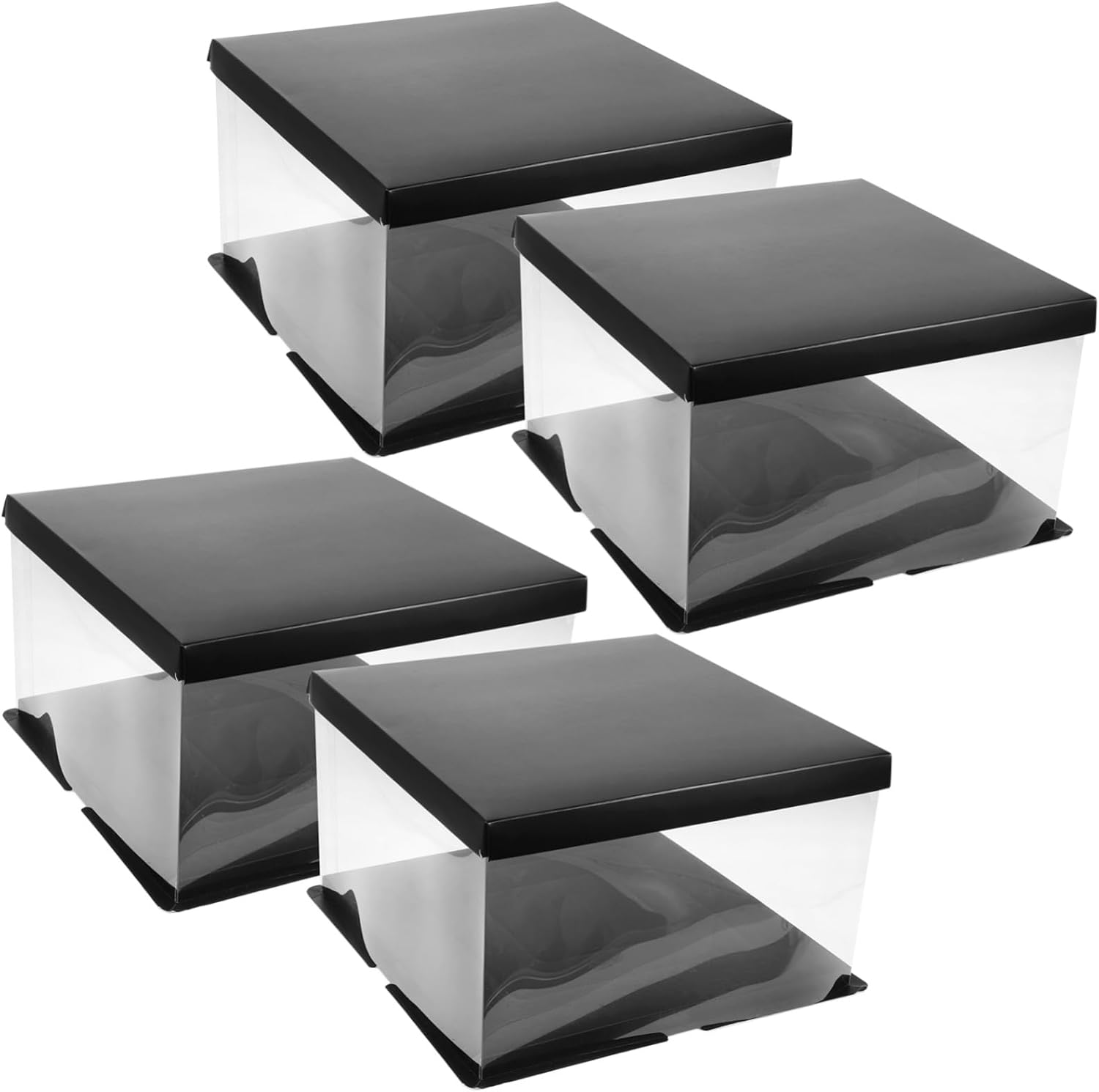 4pcs Cake Box Cake Carrier for Birthday and Festival for Storing and Protecting and Desserts