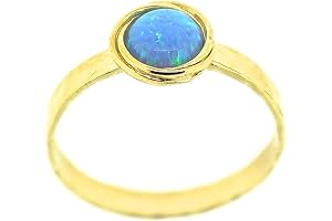 Captivating Created Blue Opal Ring