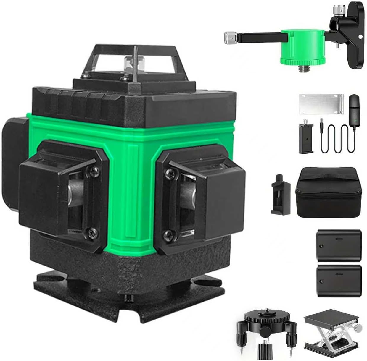 Laser Level, RockSeed Cross Line Laser with Self-Leveling, Vertical and Horizontal Line, Rotatable 360 Degree, Carrying Pouch, Battery Included(Green) Safety-rated as Class II, <1mW