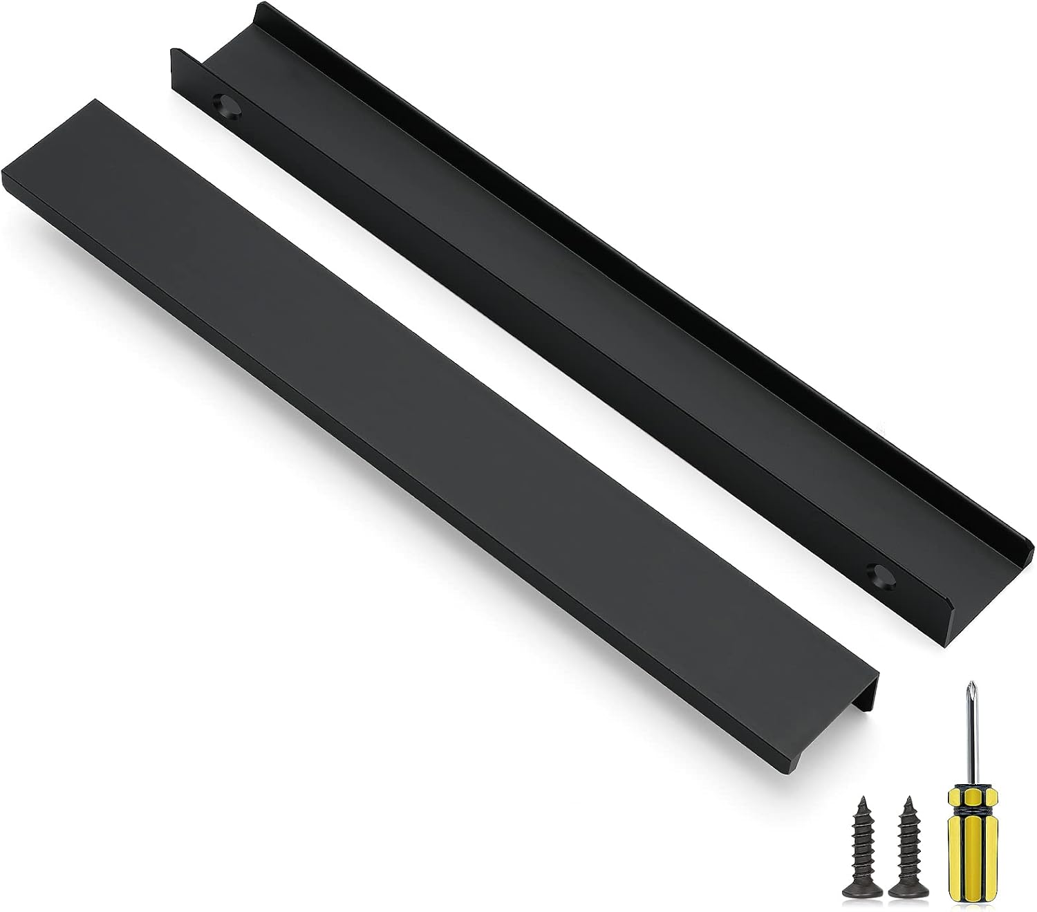 Ravinte 3 Pack Finger Pulls for 254mm/10 Length Black Edge