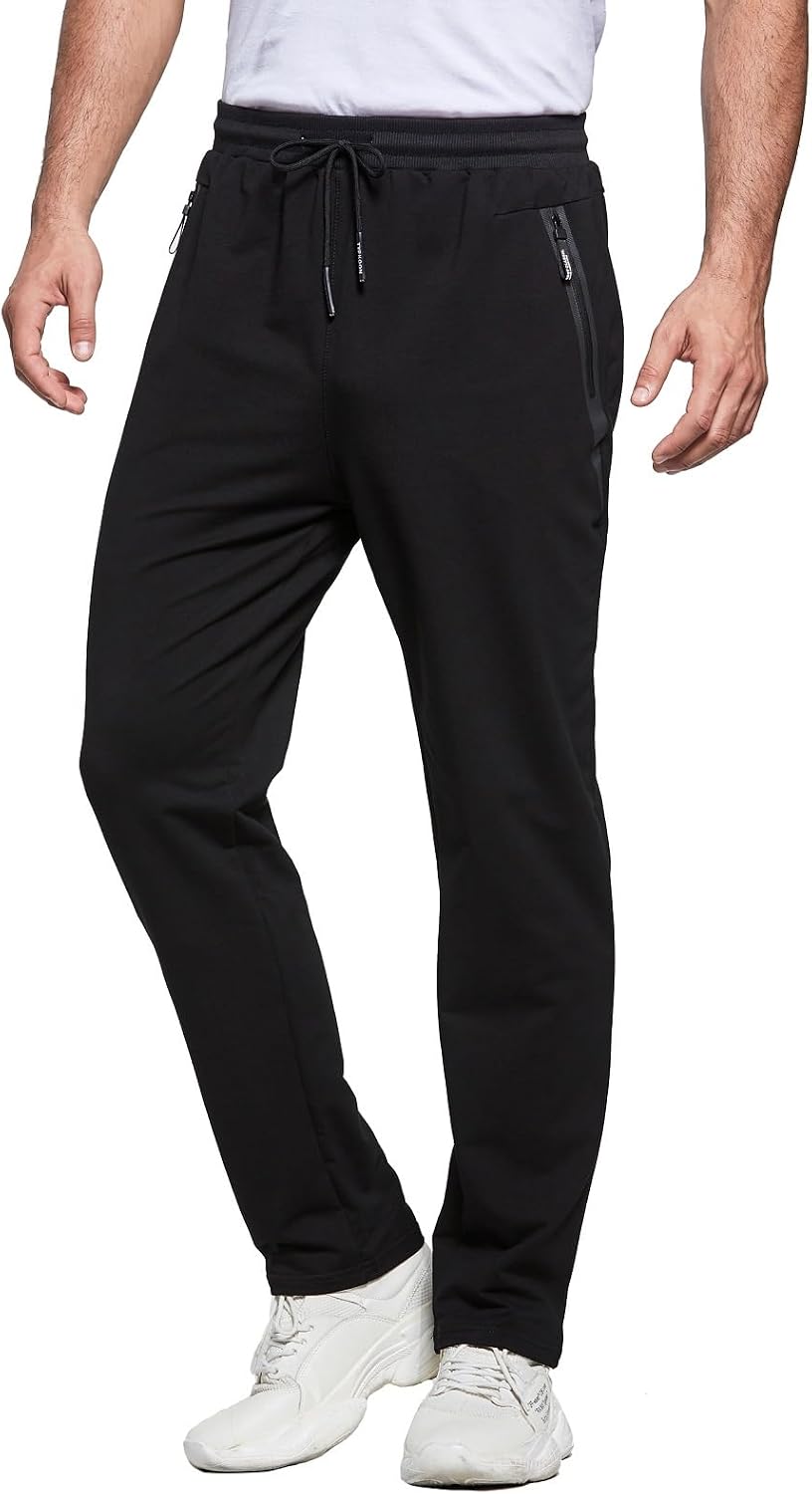 ZOXOZ Jogginghose Herren Slim Fit Trainingshose Sporthose Herren Baumwolle Fitness mit Reißverschlusstaschen
